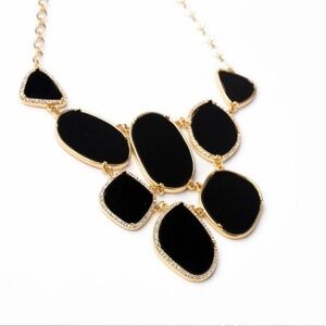 Black Goldtone Statement Necklace